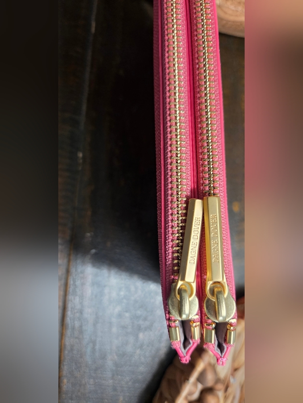 DAGNE DOVER essentials pink Clutch wallet Color Coral Pink NWOT - Picture 9 of 17